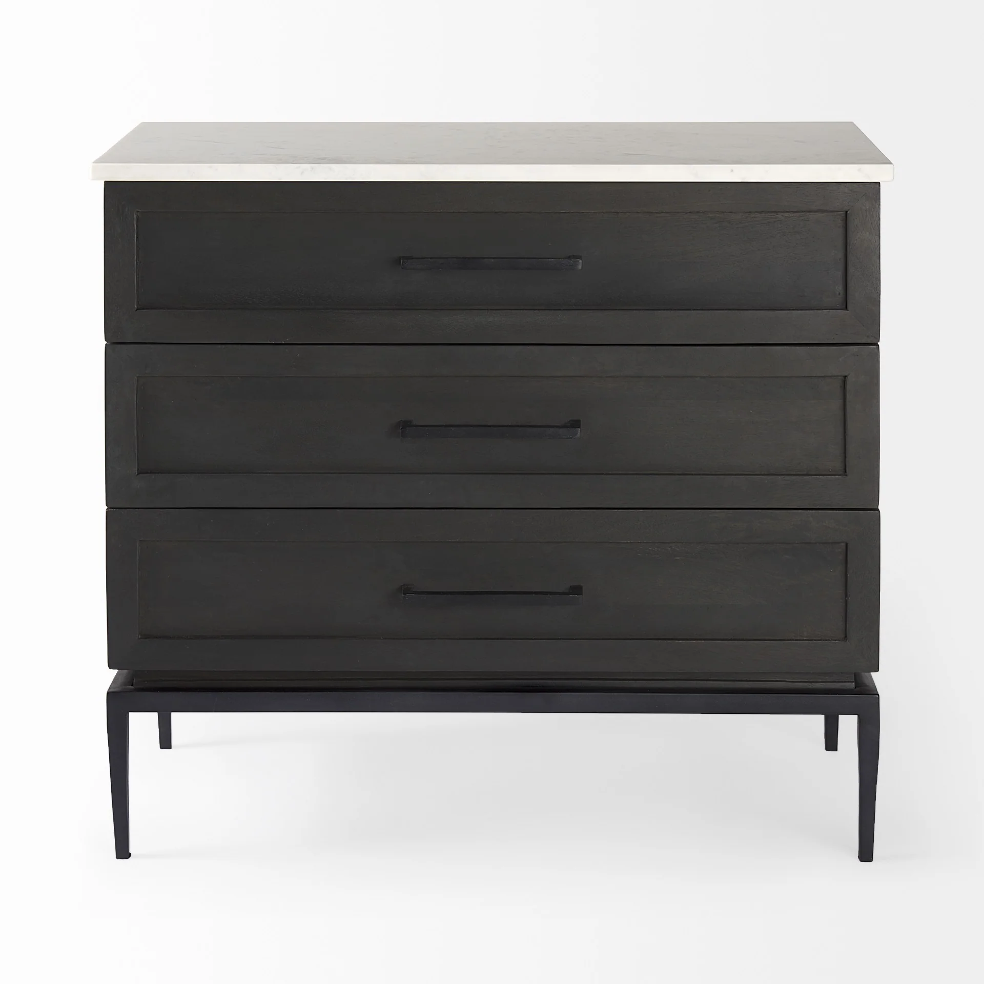 Updated Rustic Dark And Light Marble Top Dresser By Homeroots - Image 2