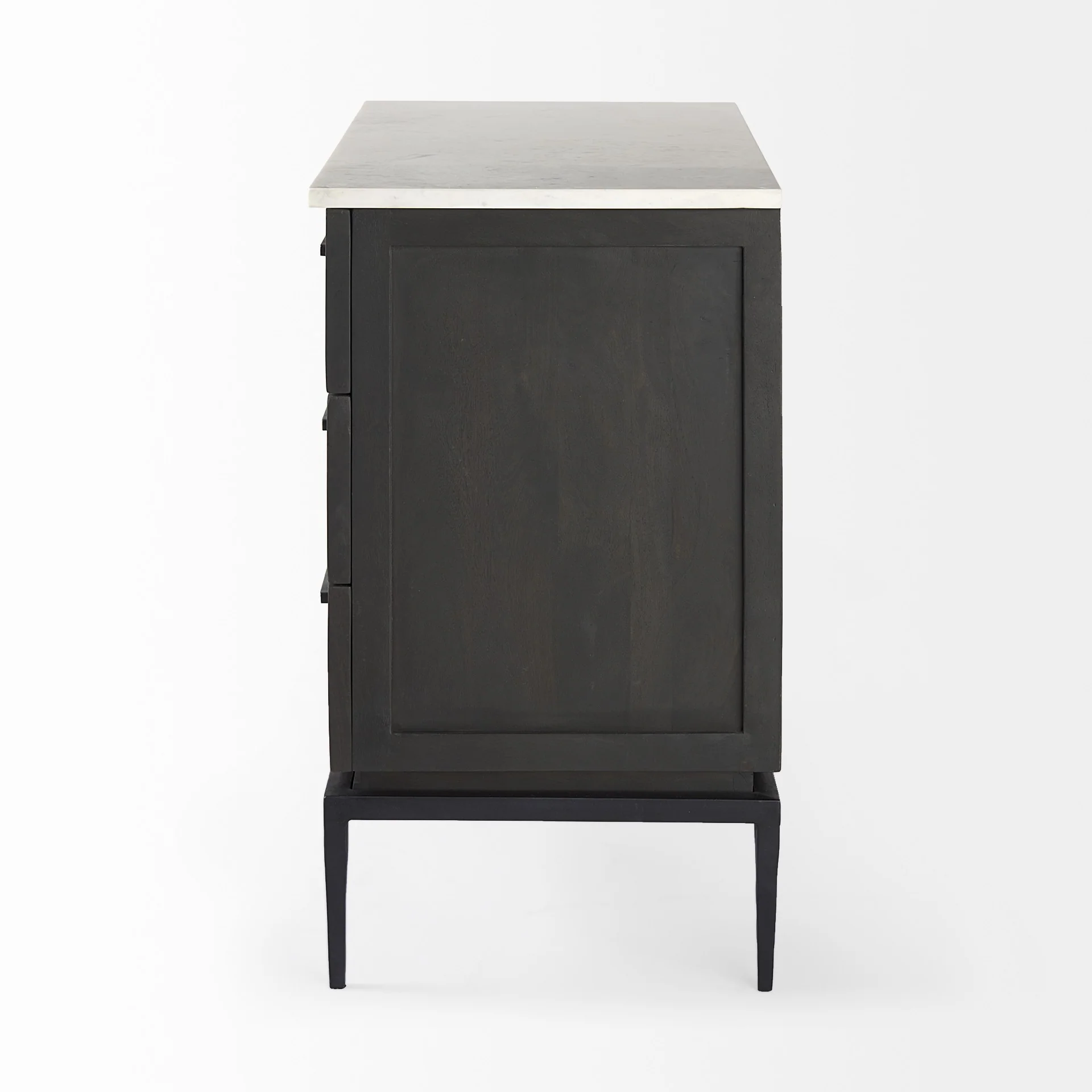 Updated Rustic Dark And Light Marble Top Dresser By Homeroots - Image 3