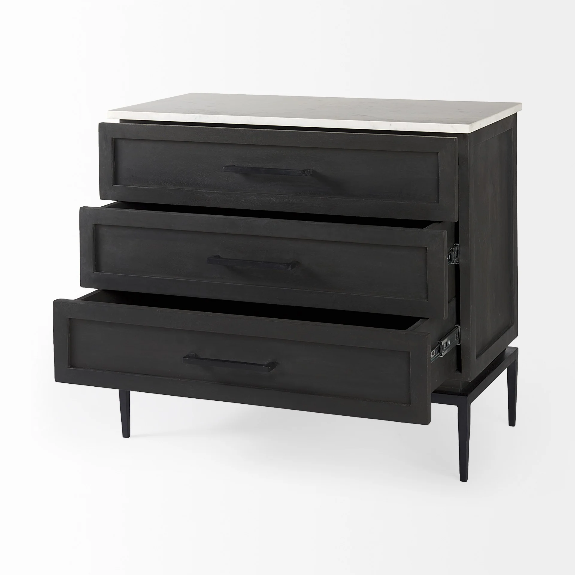 Updated Rustic Dark And Light Marble Top Dresser By Homeroots - Image 5