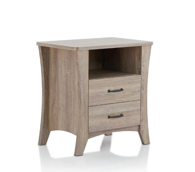 Updated Rustic Natural Wood Finish Nightstand By Homeroots - Image 3