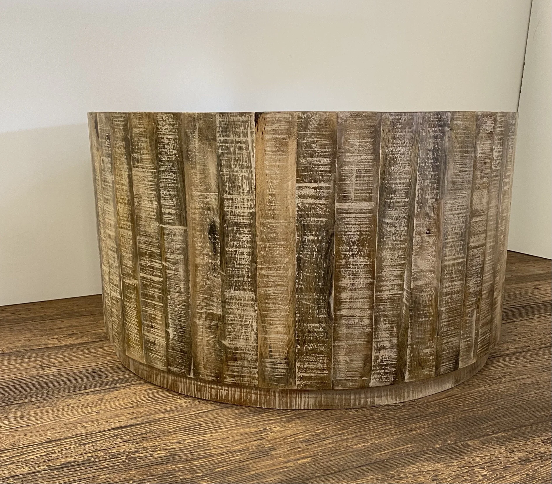 Updated Rustic Round Stump Coffee Table By Homeroots - Image 2