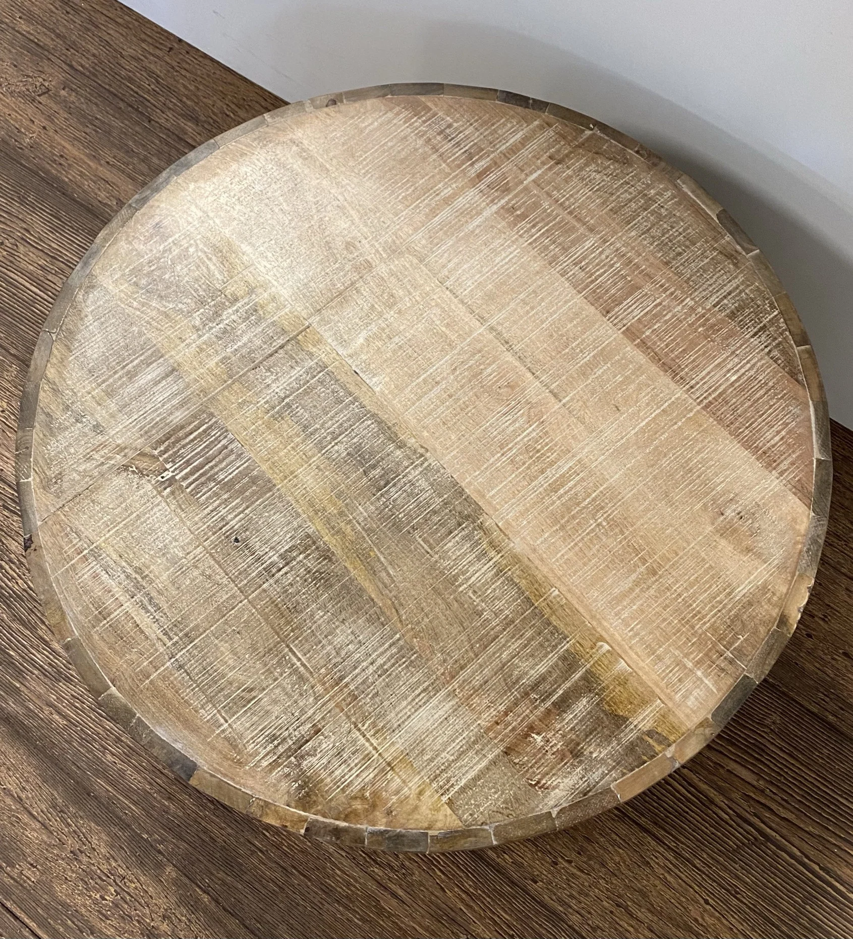 Updated Rustic Round Stump Coffee Table By Homeroots - Image 3