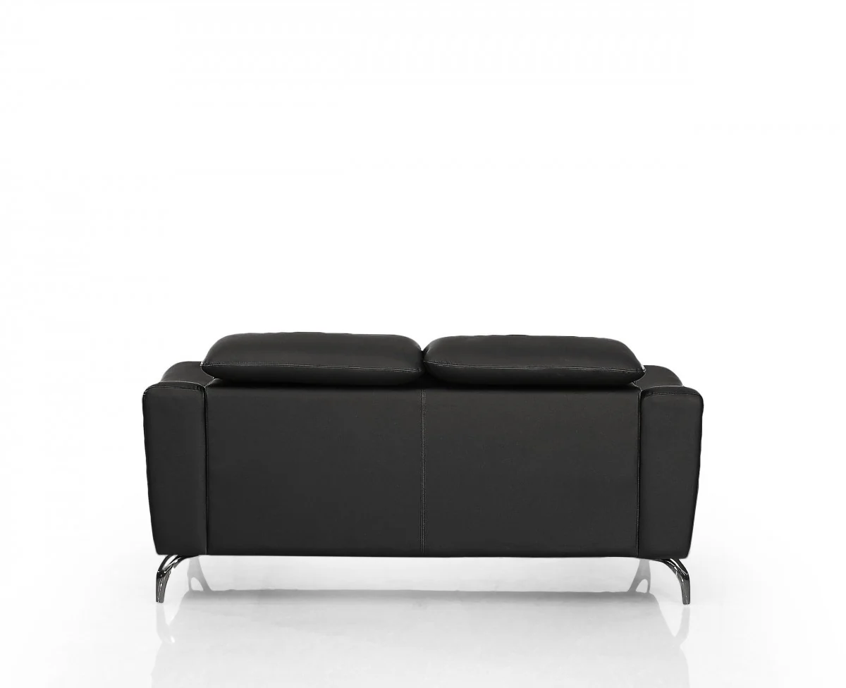 Urban 65" Brown Leather Adjustable Headrest Loveseat By Homeroots - Image 10