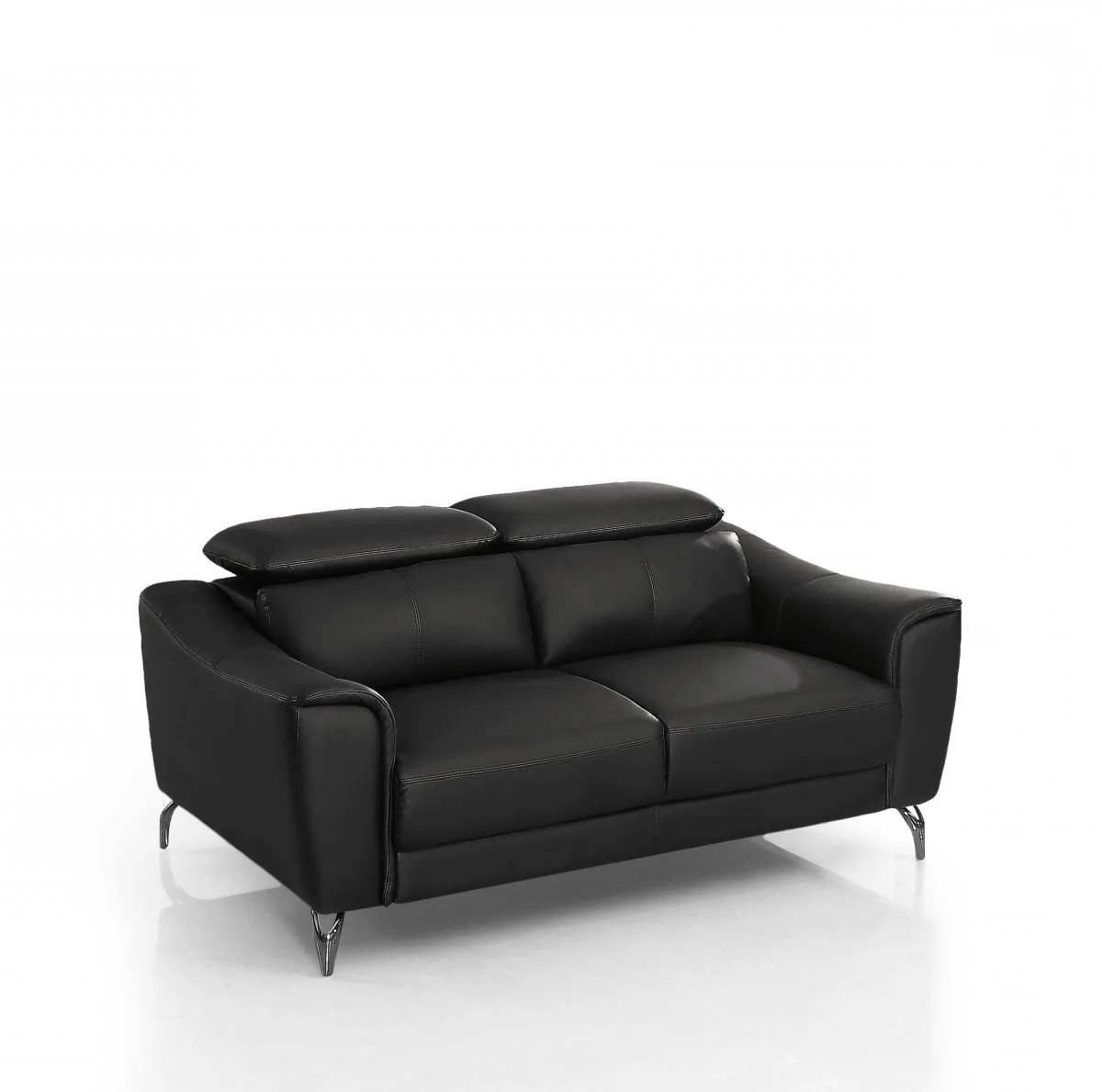 Urban 65" Brown Leather Adjustable Headrest Loveseat By Homeroots - Image 11