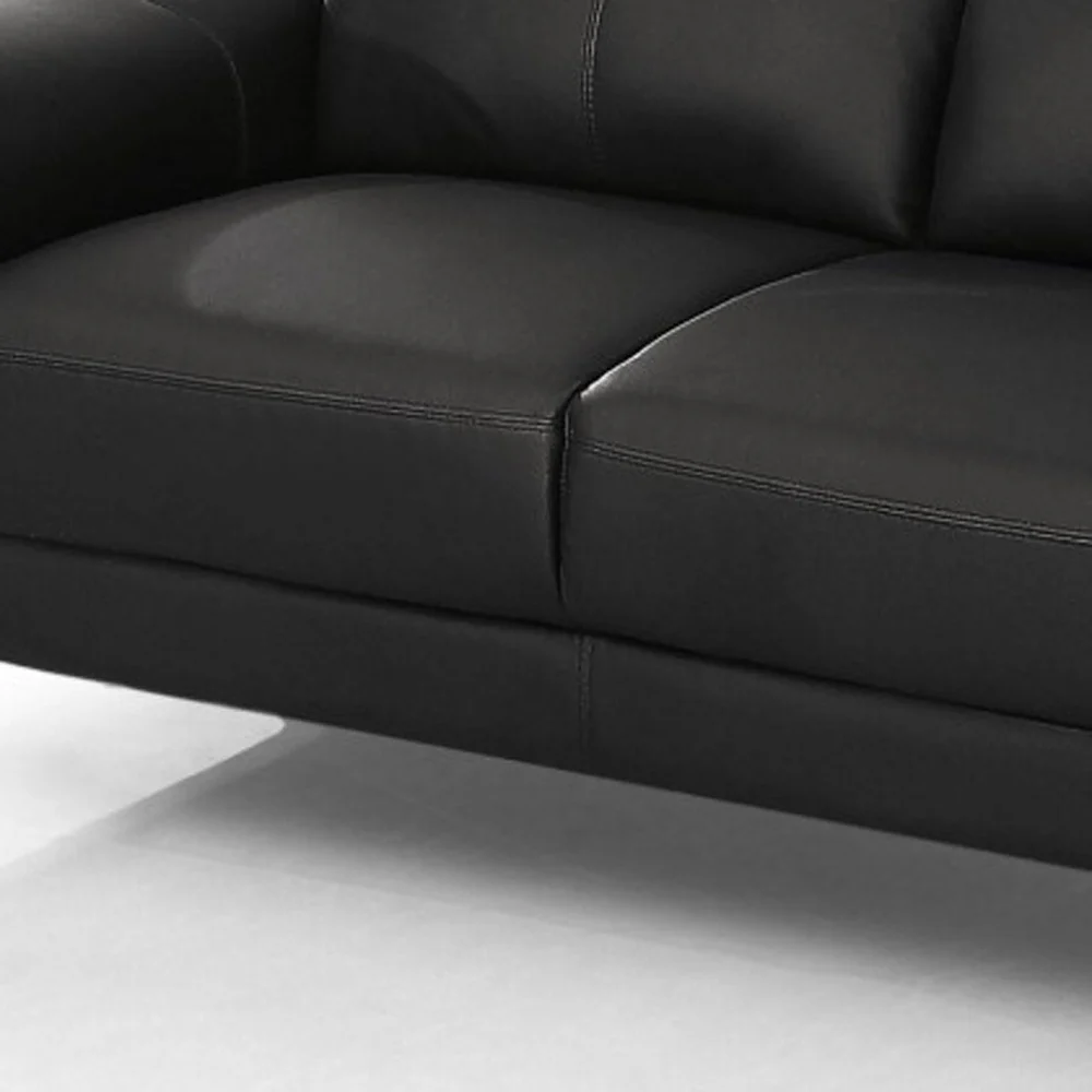 Urban 65" Brown Leather Adjustable Headrest Loveseat By Homeroots - Image 13
