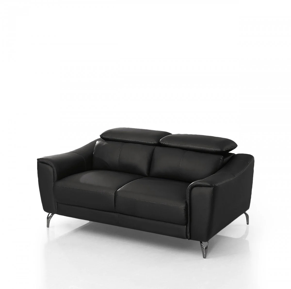 Urban 65" Brown Leather Adjustable Headrest Loveseat By Homeroots - Image 8
