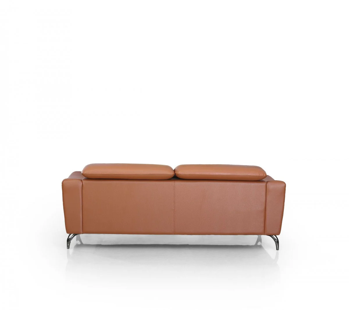 Urban 80" Brown Leather Adjustable Headrest Sofa By Homeroots - Image 4