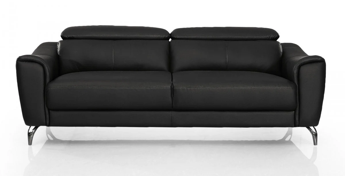 Urban 80" Brown Leather Adjustable Headrest Sofa By Homeroots - Image 6