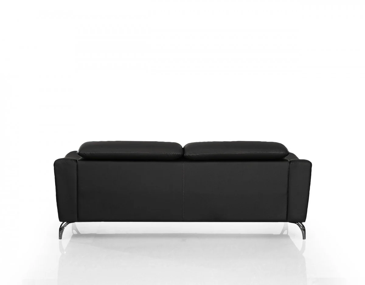 Urban 80" Brown Leather Adjustable Headrest Sofa By Homeroots - Image 8
