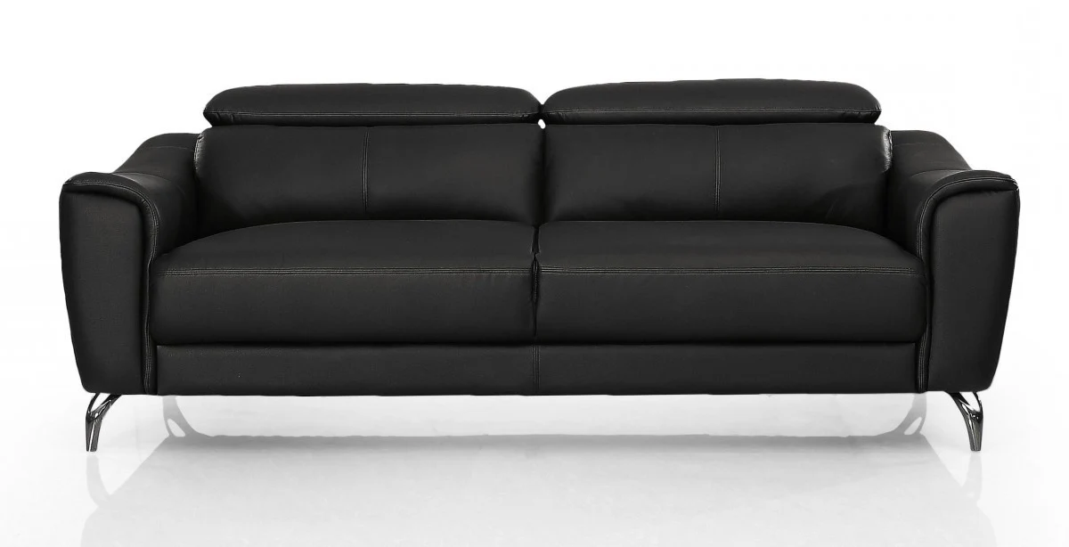 Urban 80" Brown Leather Adjustable Headrest Sofa By Homeroots - Image 9