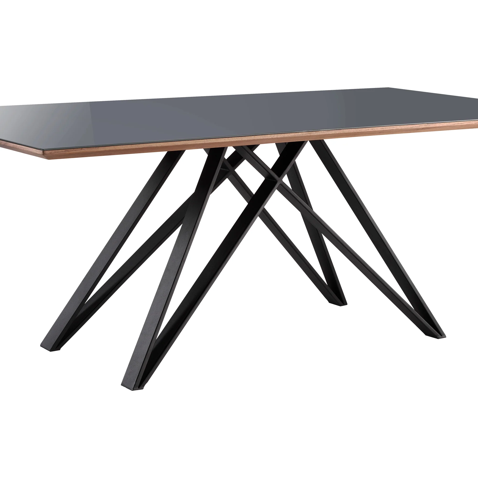 Urbino Lyon 5 Piece Dining Set with Gray Fabric Chairs By Armen Living - Image 9