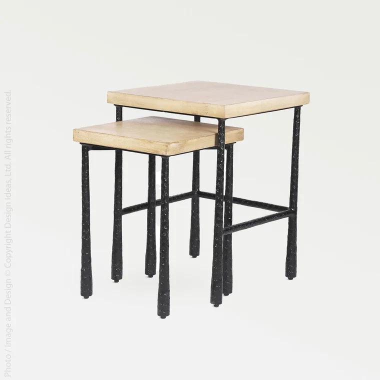 Valea Square Side Table-Set/2 By Texture Designideas - Image 2