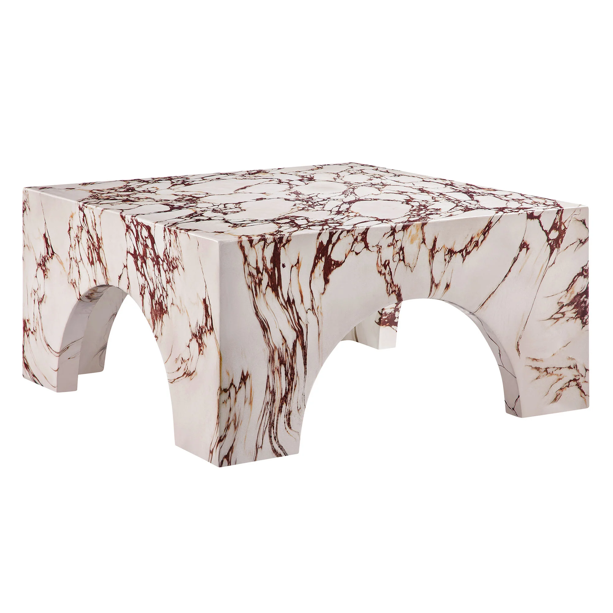 Valen Indoor - Outdoor Patio Arched Concrete Coffee Table by Modway - Image 13