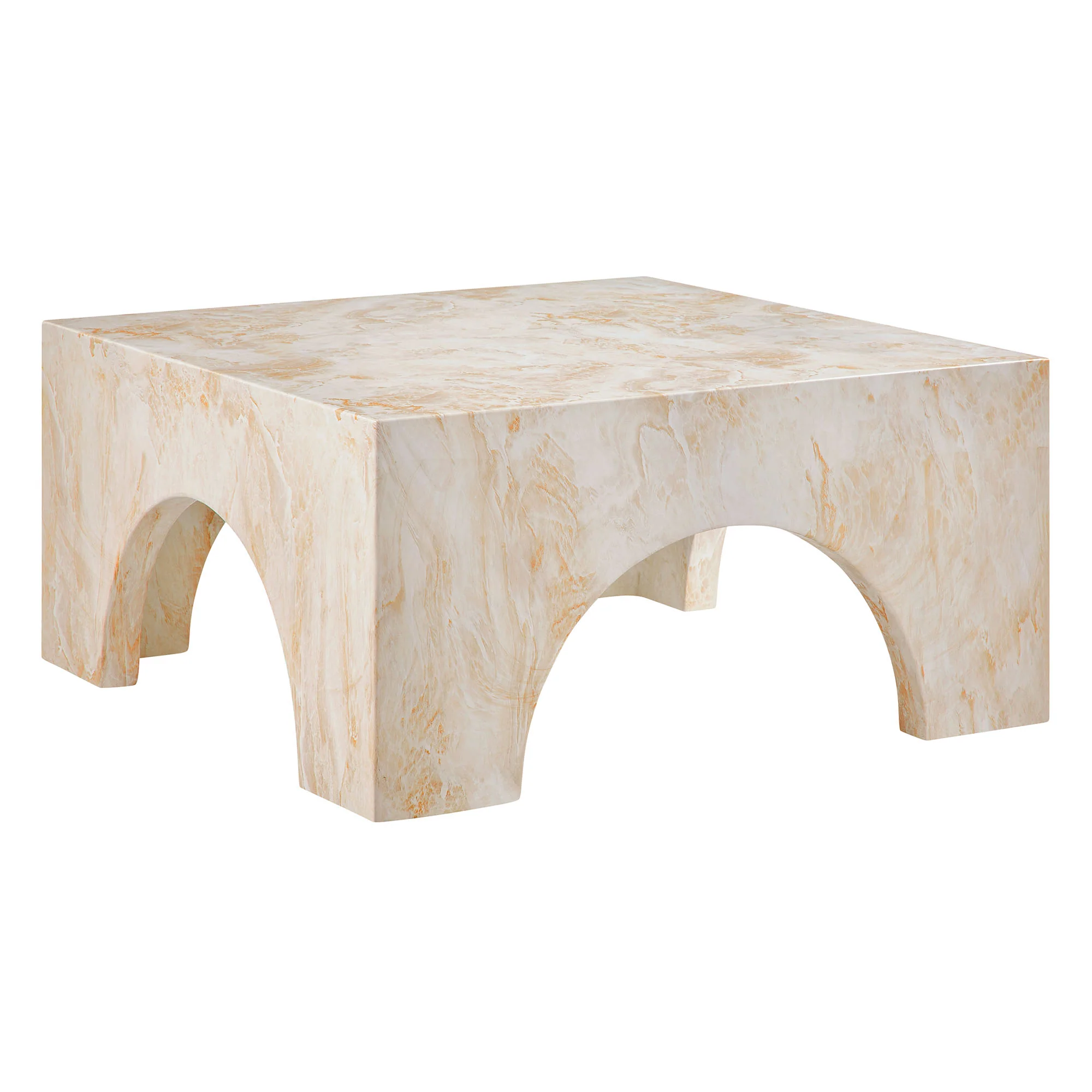 Valen Indoor - Outdoor Patio Arched Concrete Coffee Table by Modway - Image 2