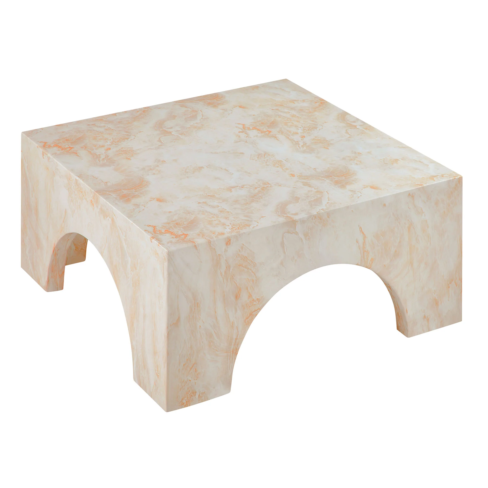 Valen Indoor - Outdoor Patio Arched Concrete Coffee Table by Modway - Image 4