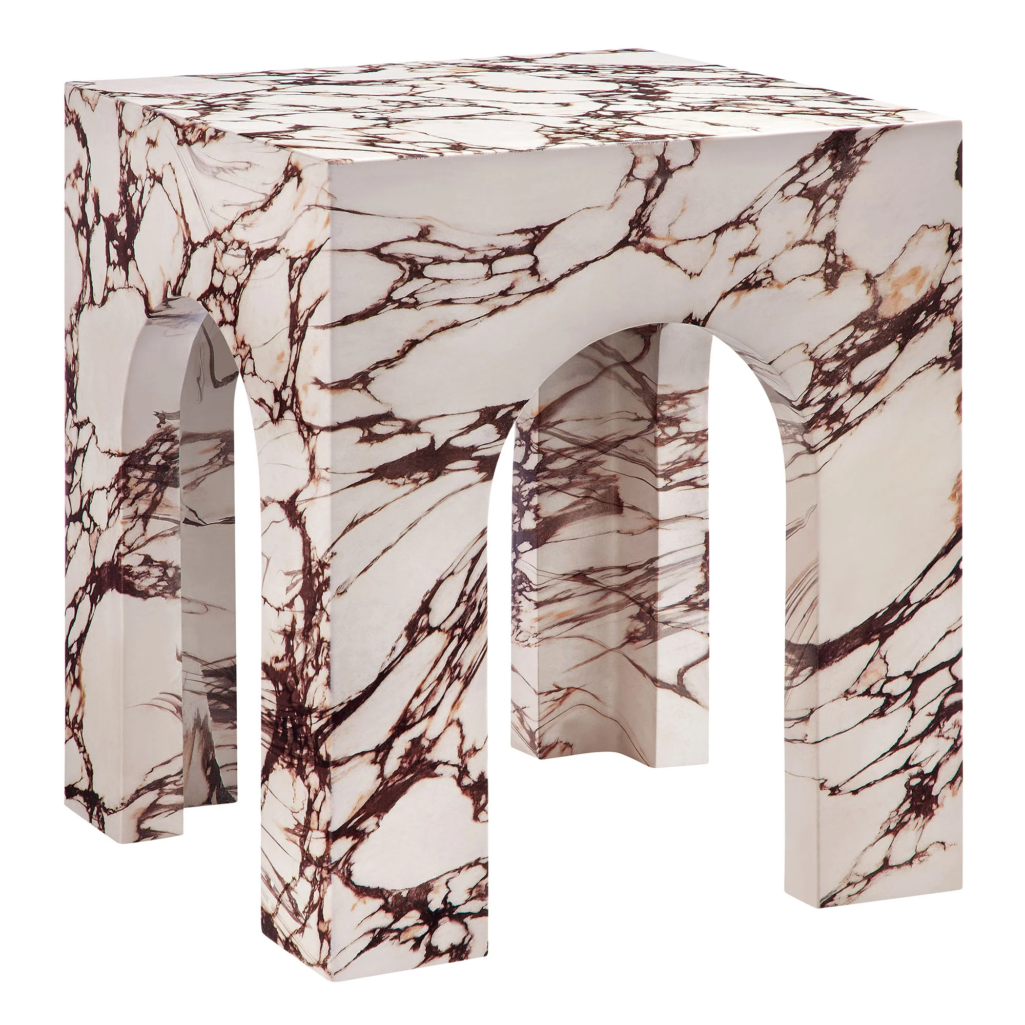 Valen Square Indoor - Outdoor Patio Arched Concrete Side Table by Modway - Image 13