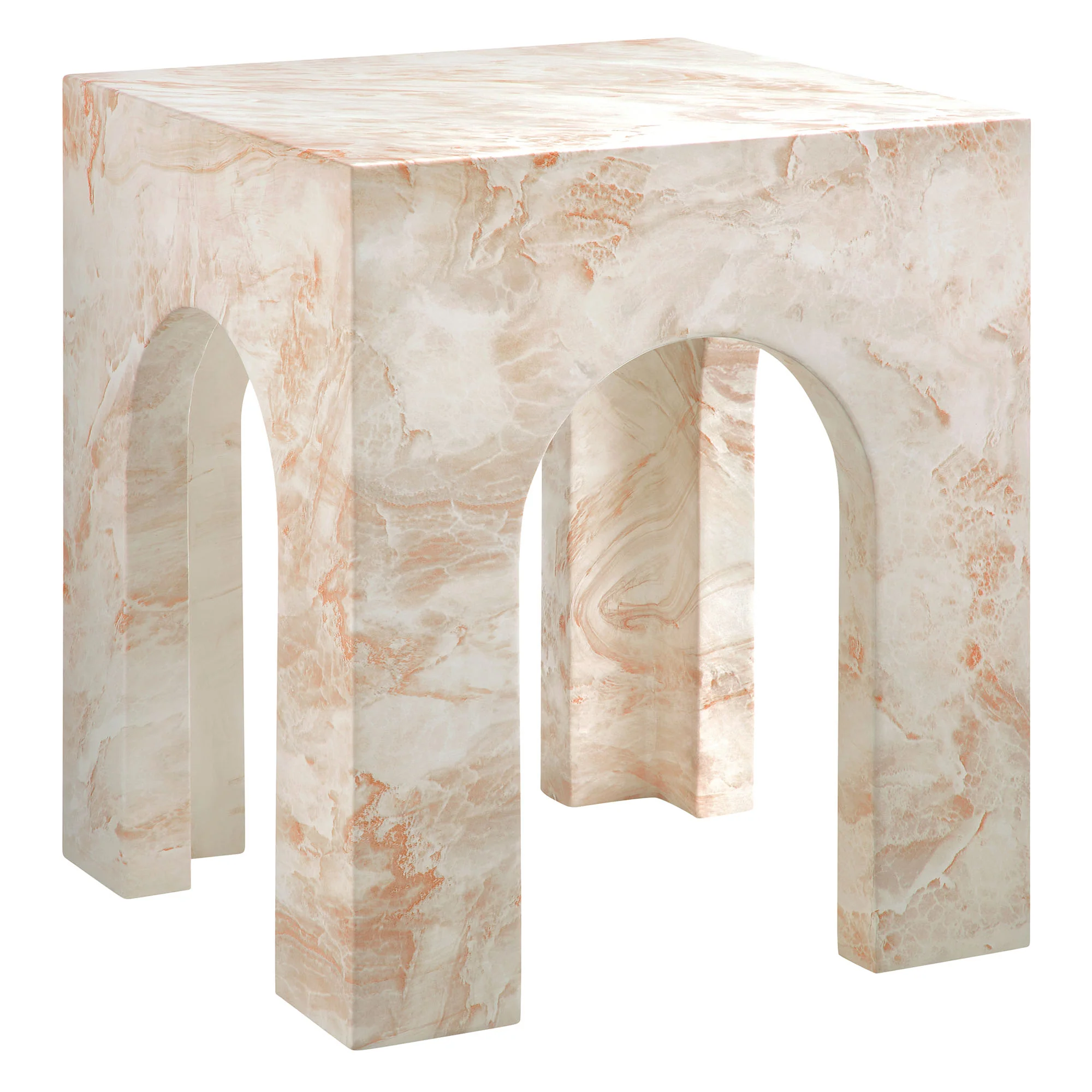 Valen Square Indoor - Outdoor Patio Arched Concrete Side Table by Modway - Image 2