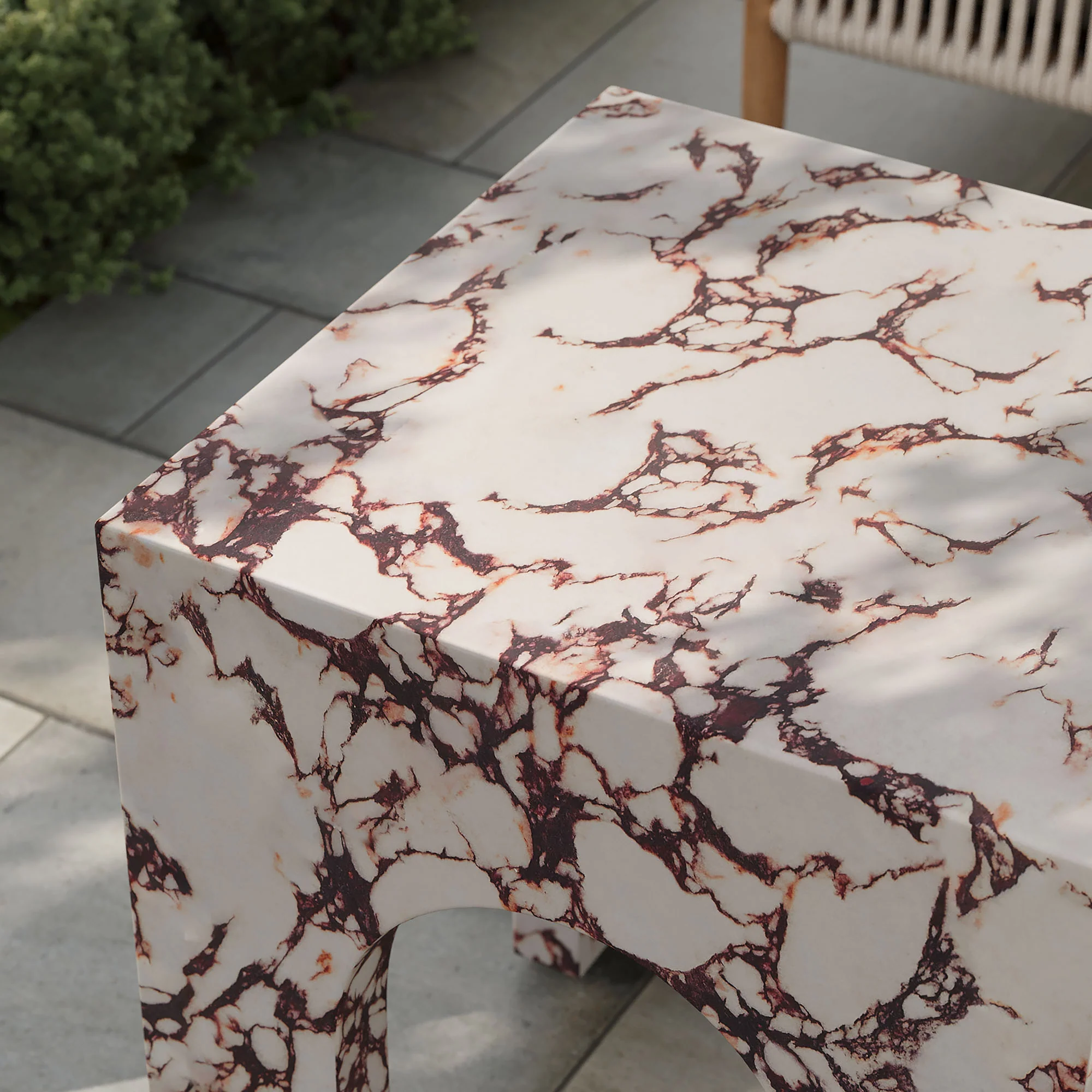 Valen Square Indoor - Outdoor Patio Arched Concrete Side Table by Modway - Image 20