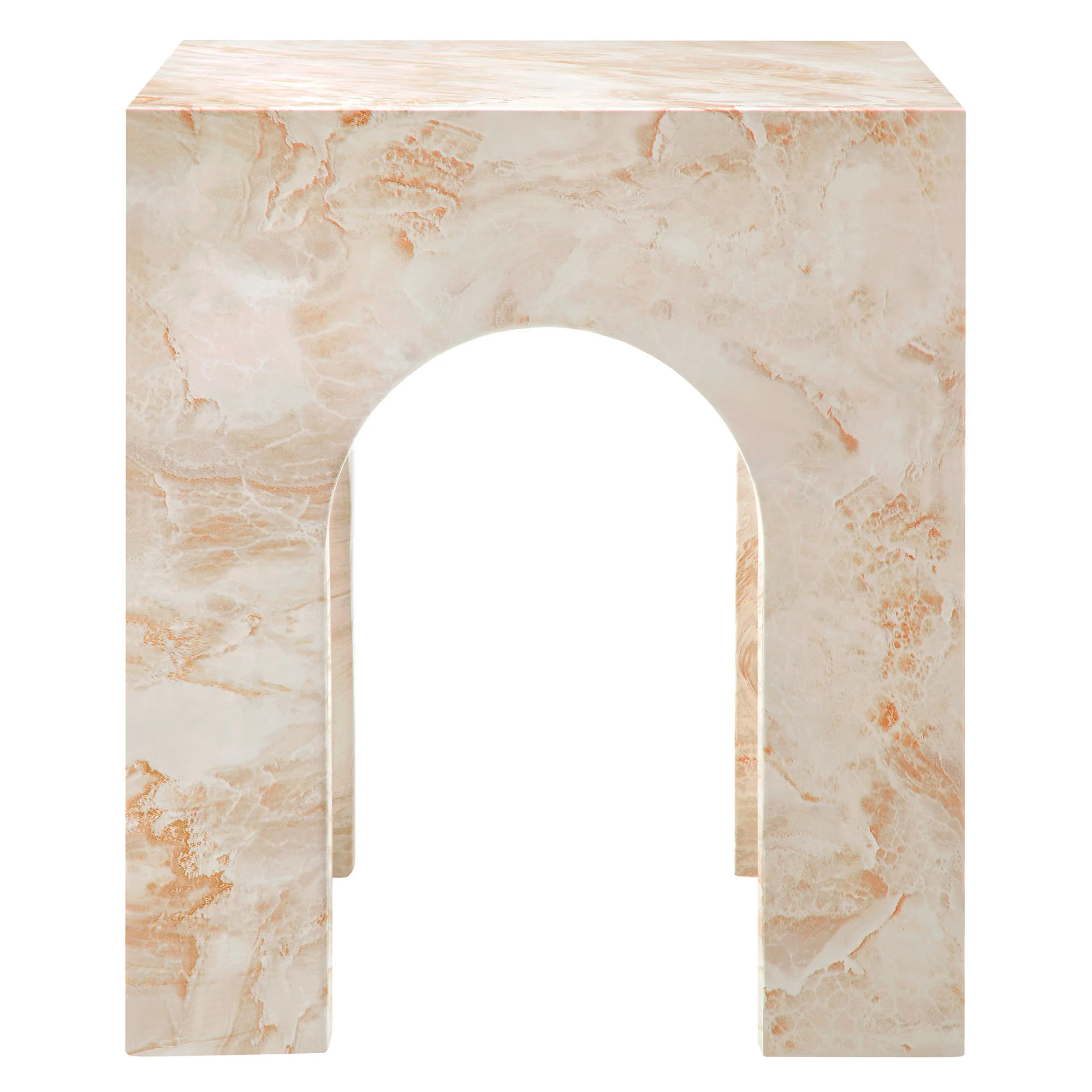 Valen Square Indoor - Outdoor Patio Arched Concrete Side Table by Modway - Image 3