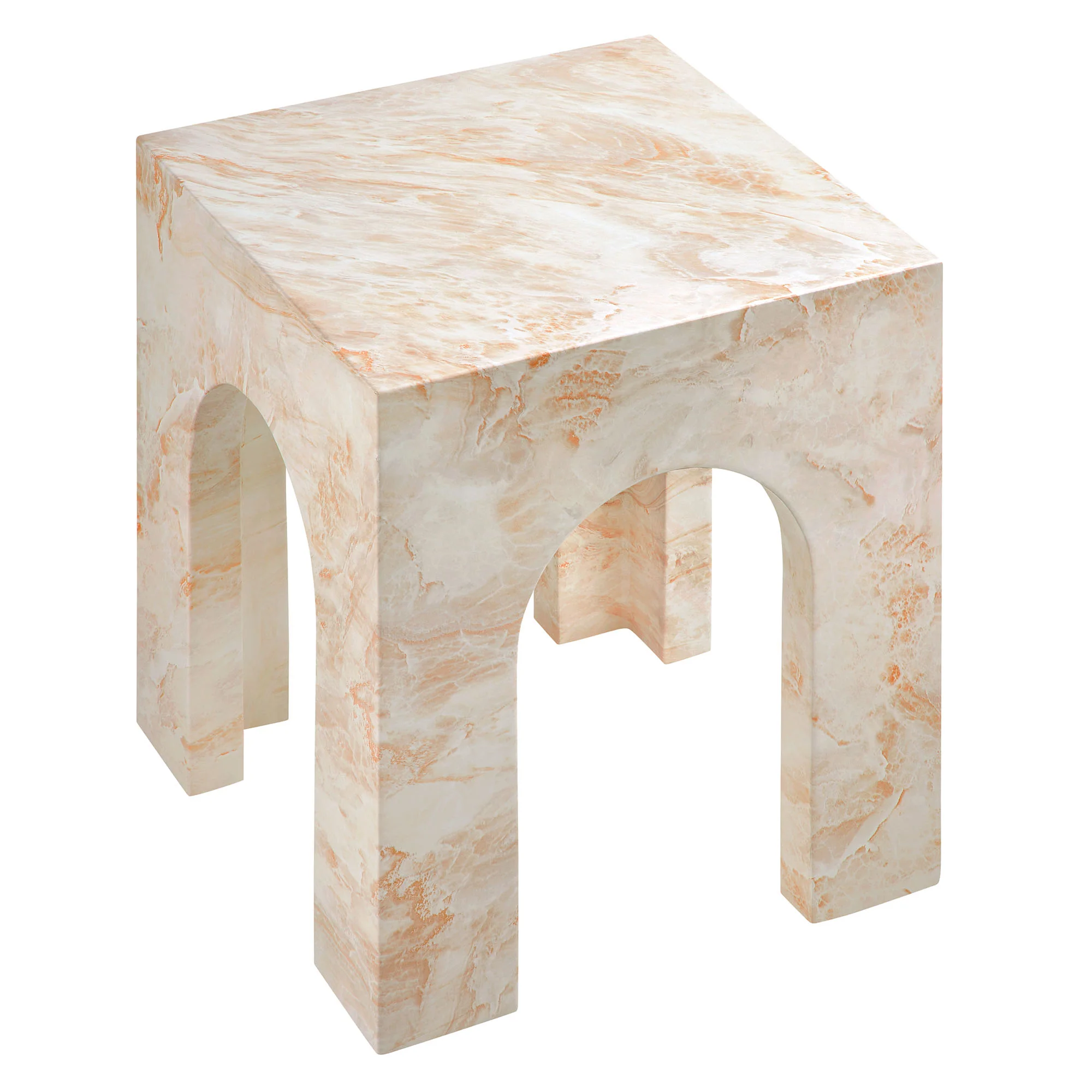 Valen Square Indoor - Outdoor Patio Arched Concrete Side Table by Modway - Image 4