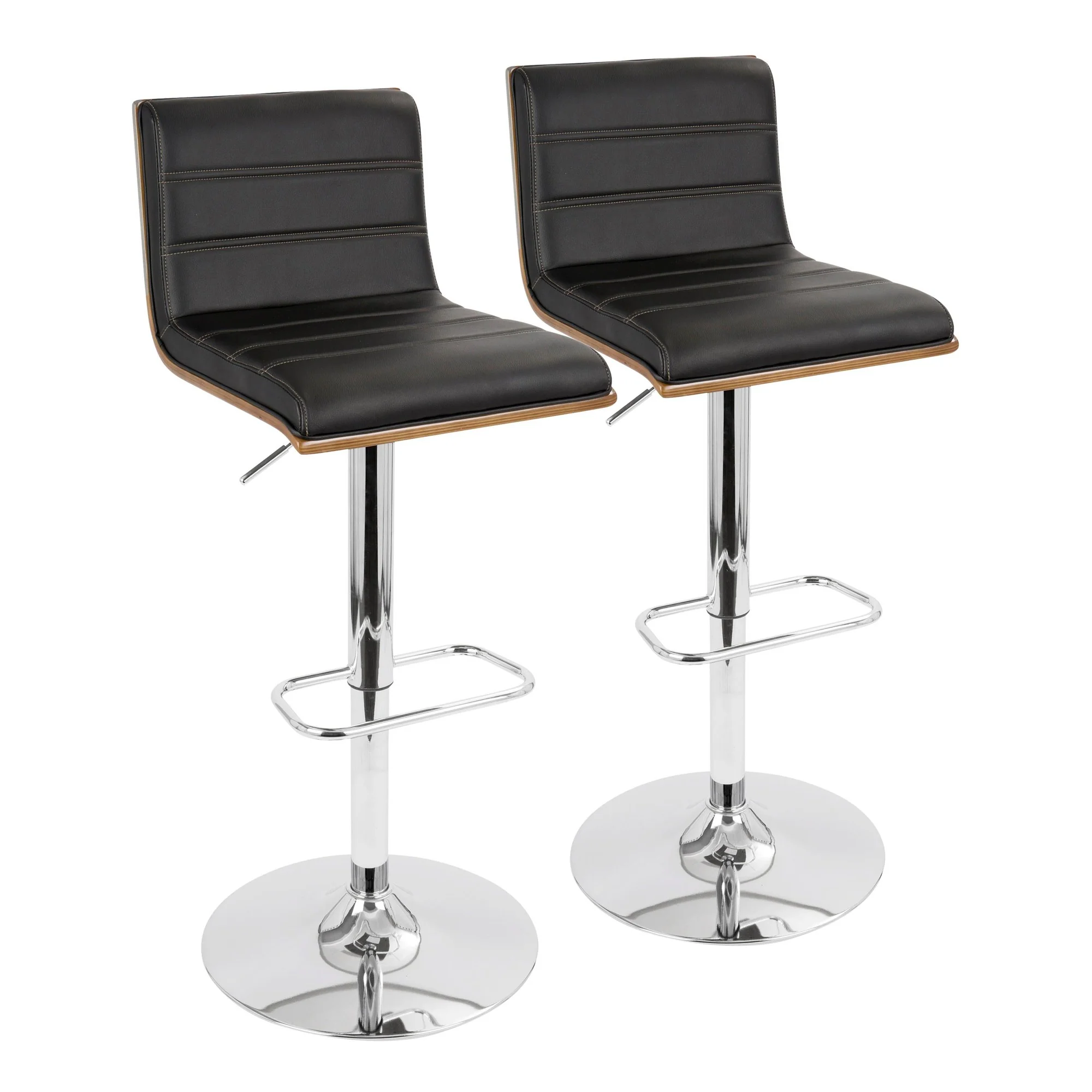Valencia Adjustable Barstool - Set of 2 Black  By LumiSource - Image 11