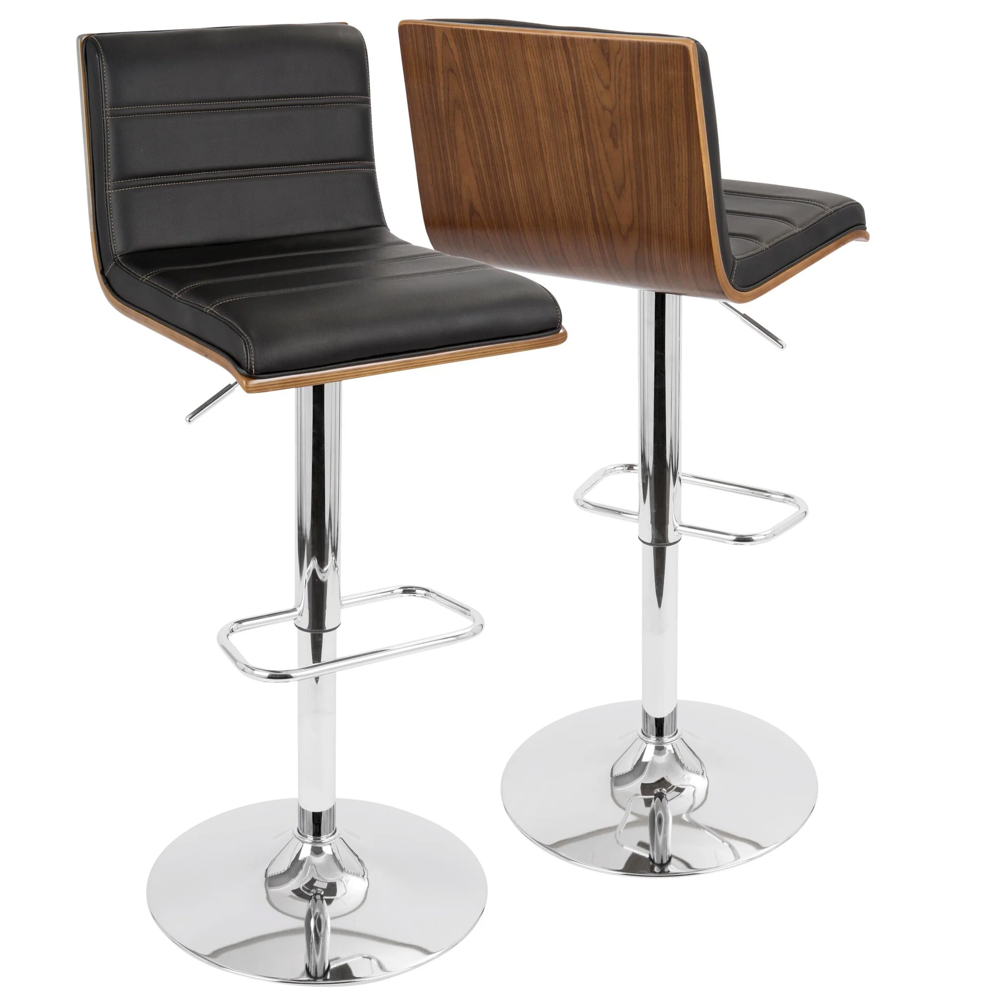 Valencia Adjustable Barstool - Set of 2 Black  By LumiSource - Image 12