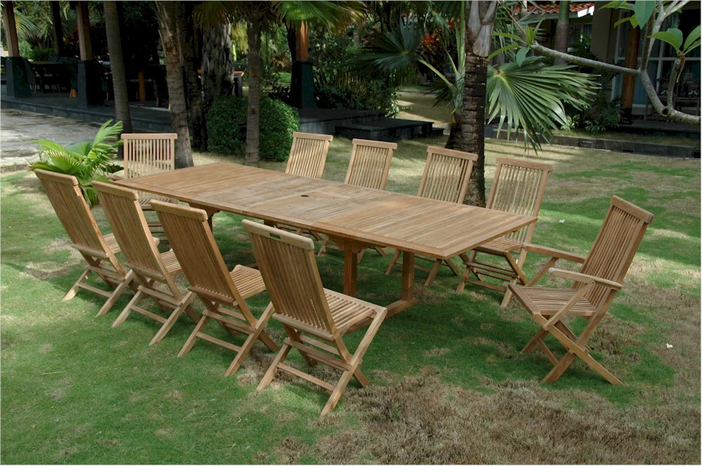 Valencia Classic 11-Pieces Dining Set By Anderson Teak - Image 3