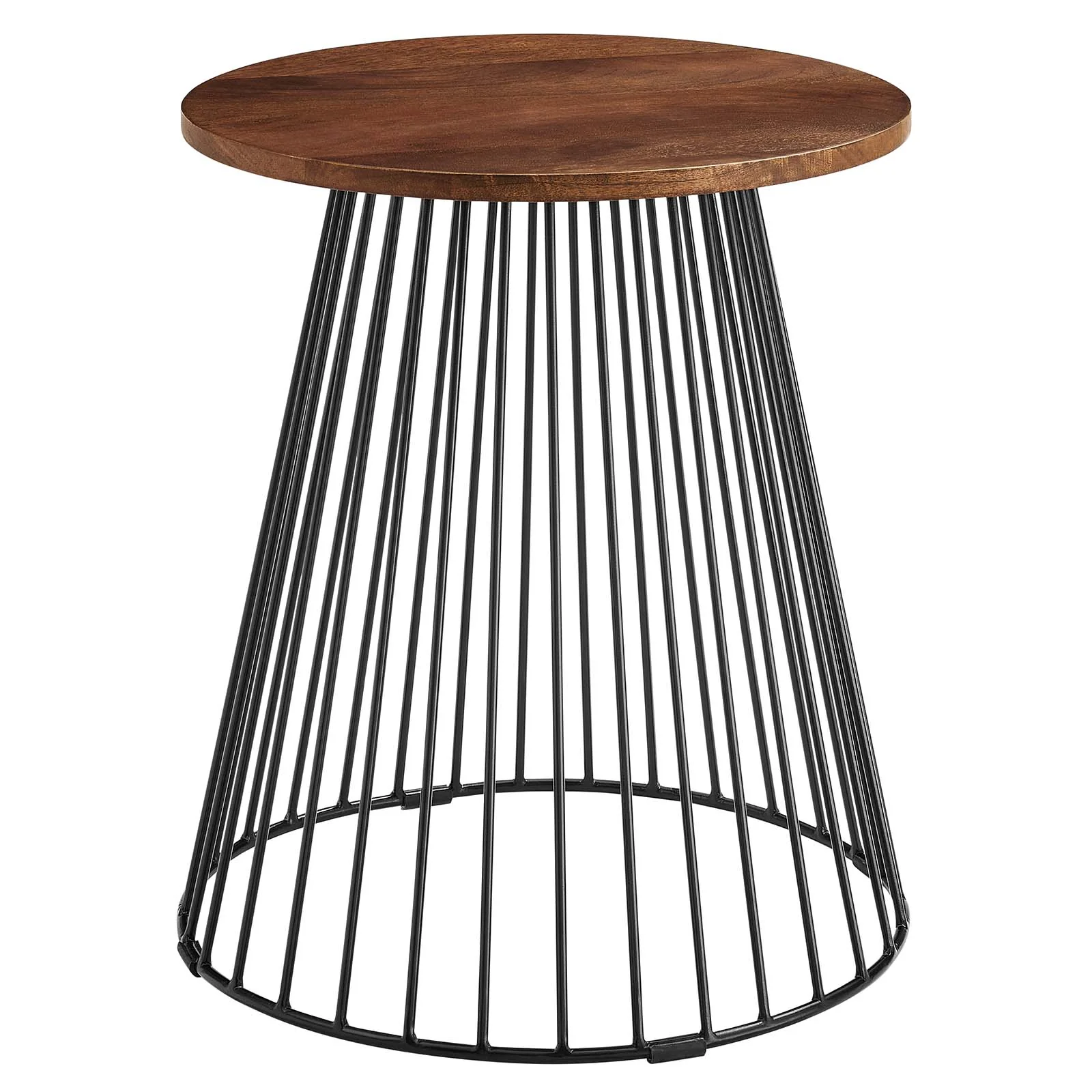 Valeo Round Wood and Metal Side Table By Modway - EEI-6831 - Image 2