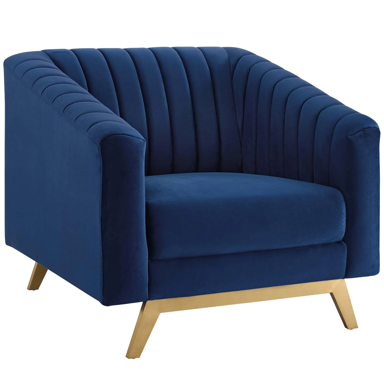Valiant Vertical Channel Tufted Upholstered Performance Velvet Armchair Set of 2 By Modway - EEI-4142 - Image 3
