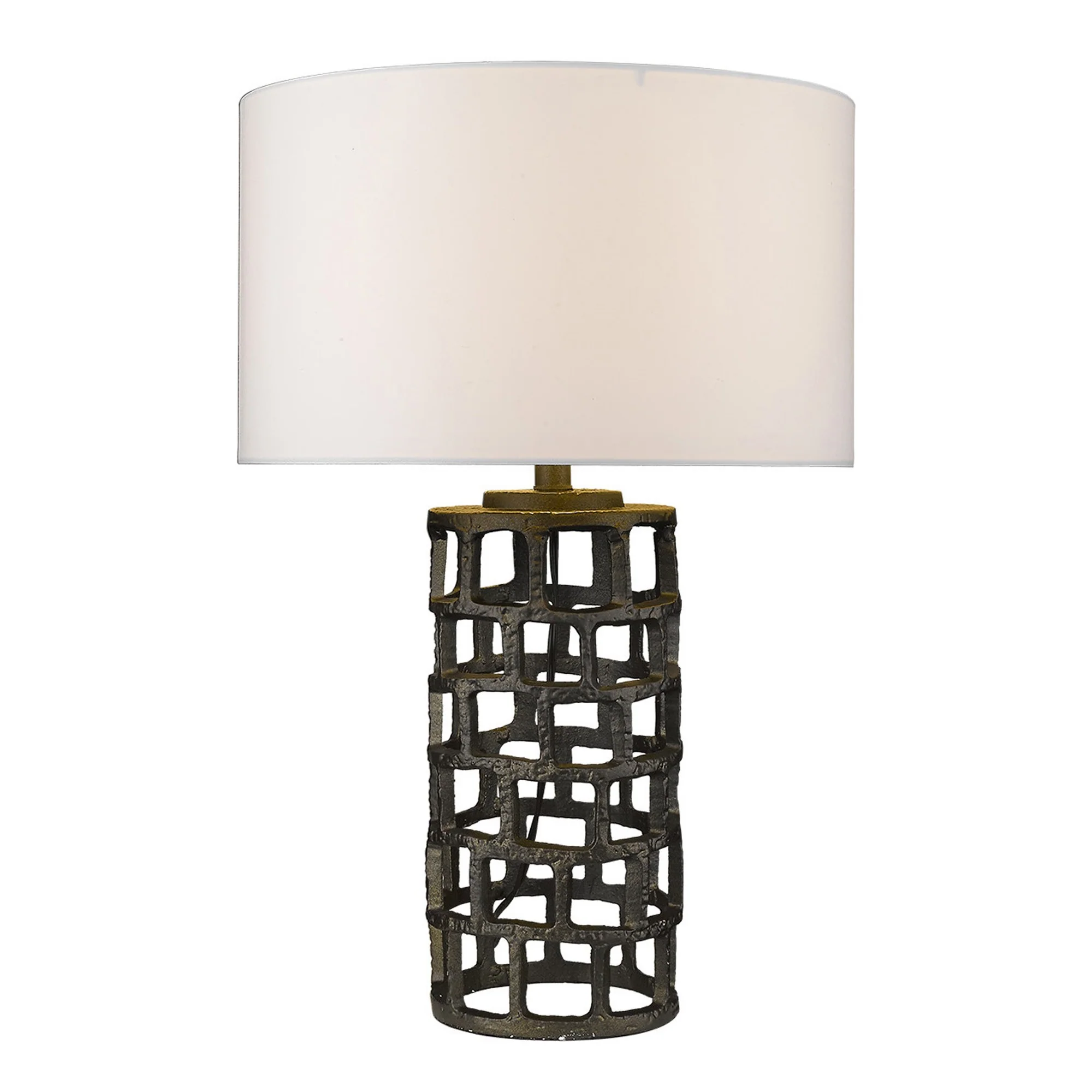 Vallin 1-Light Black Gold Table Lamp By Homeroots - Image 2