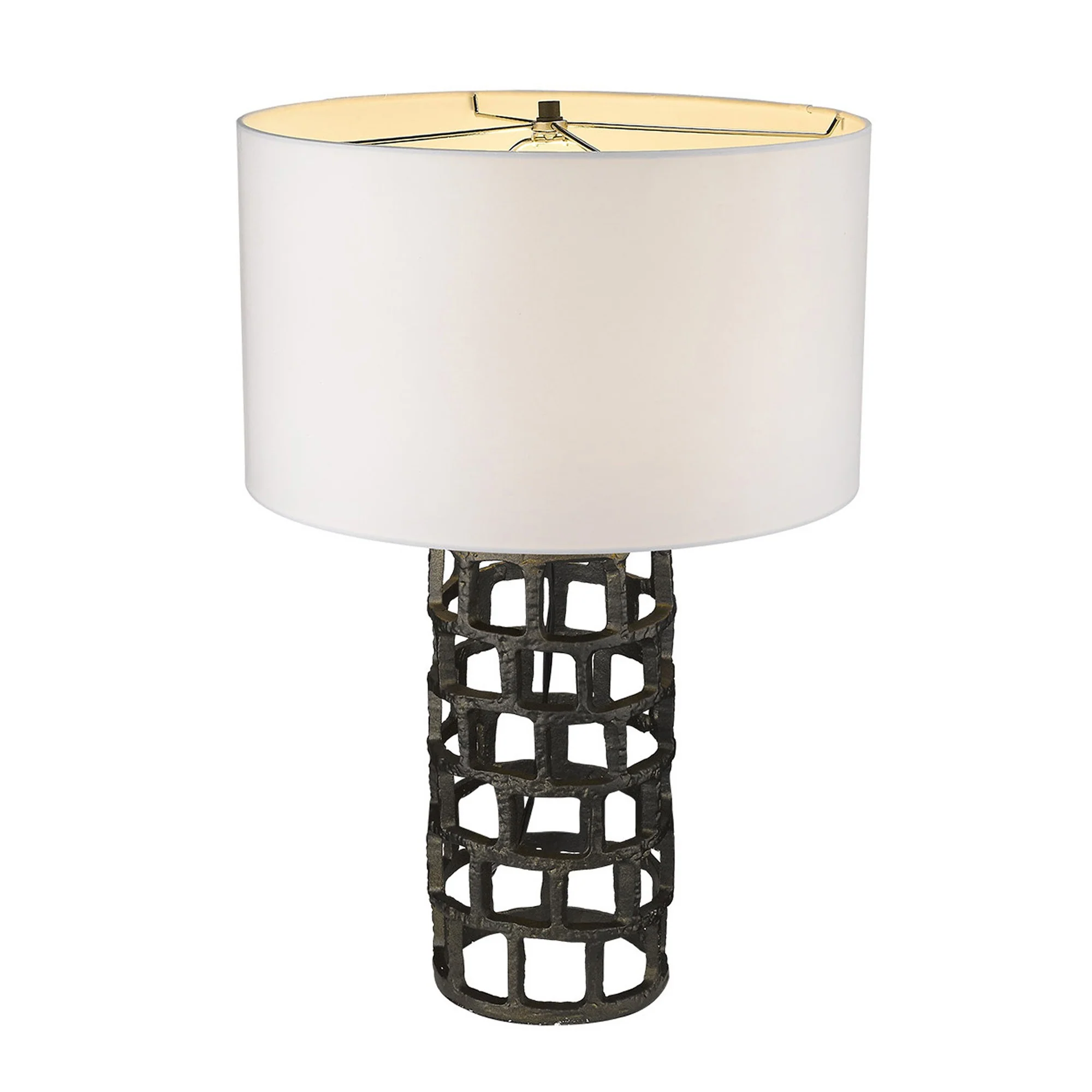 Vallin 1-Light Black Gold Table Lamp By Homeroots - Image 3