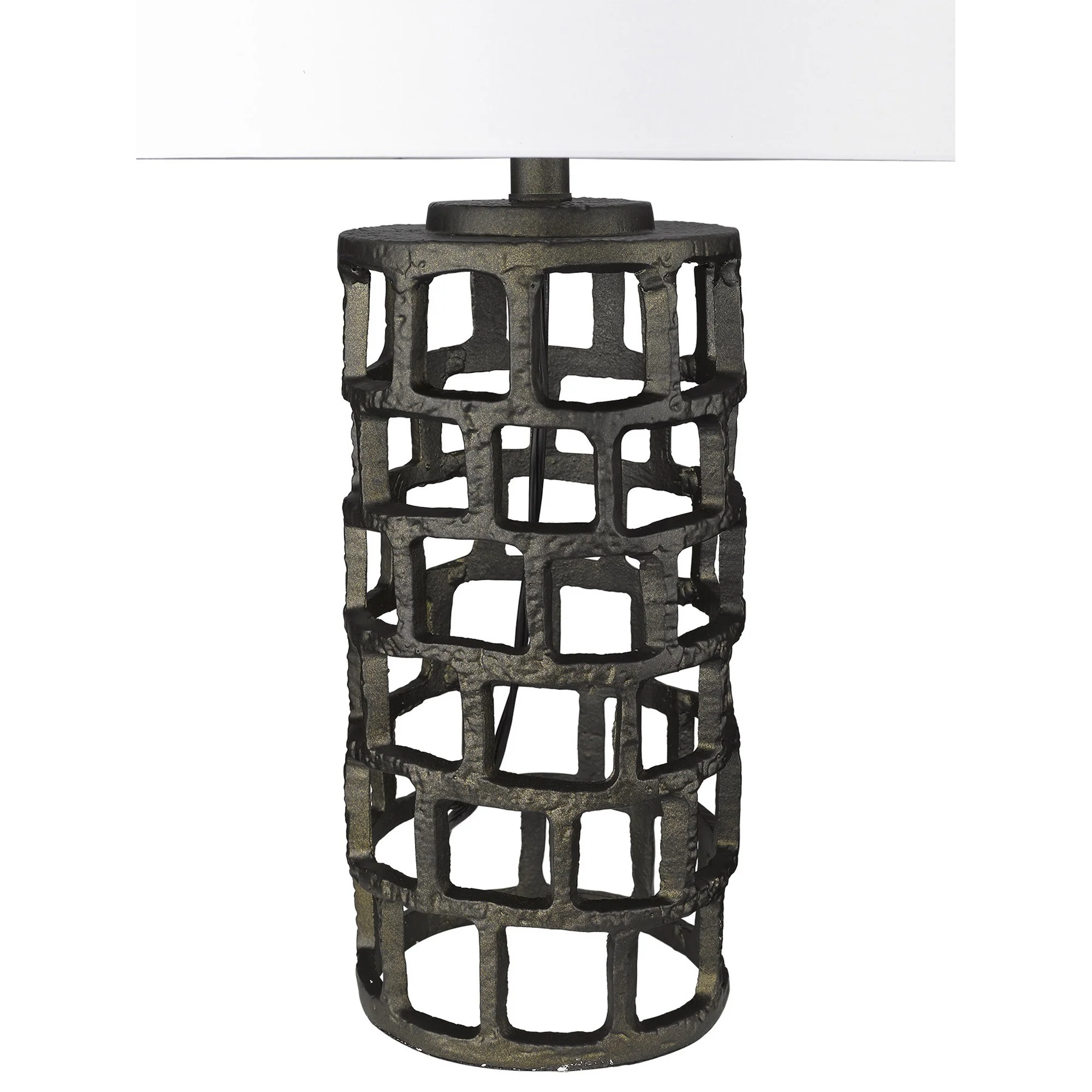 Vallin 1-Light Black Gold Table Lamp By Homeroots - Image 4