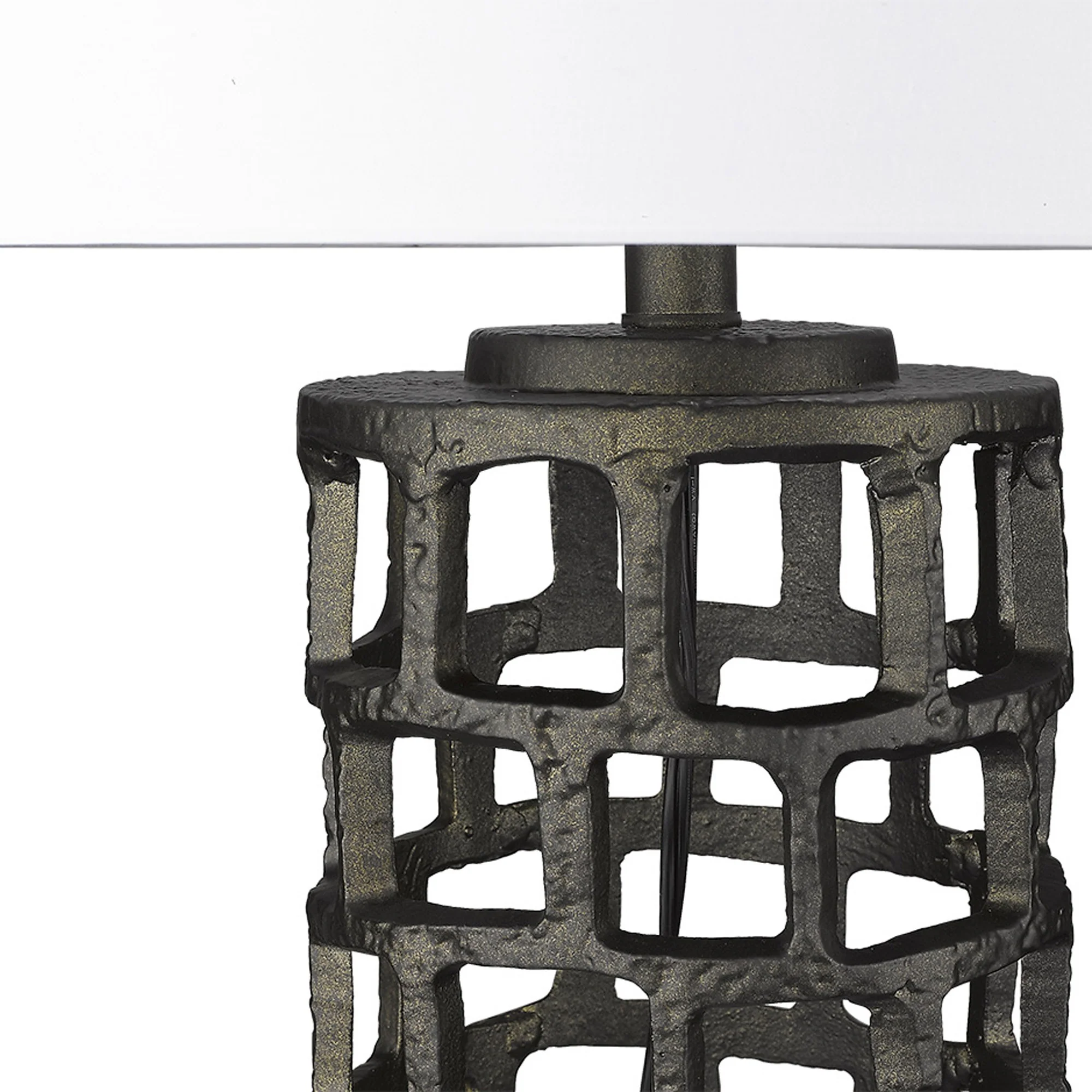 Vallin 1-Light Black Gold Table Lamp By Homeroots - Image 6