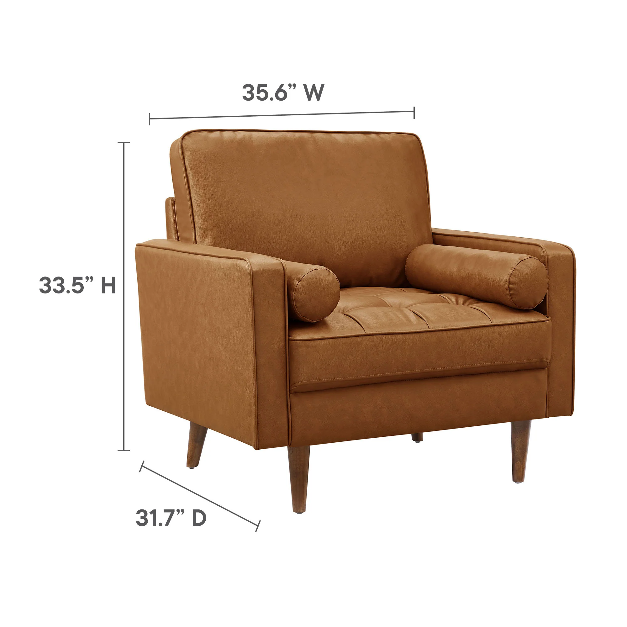 Valour Tufted Vegan Leather Accent Armchair by Modway - Image 18