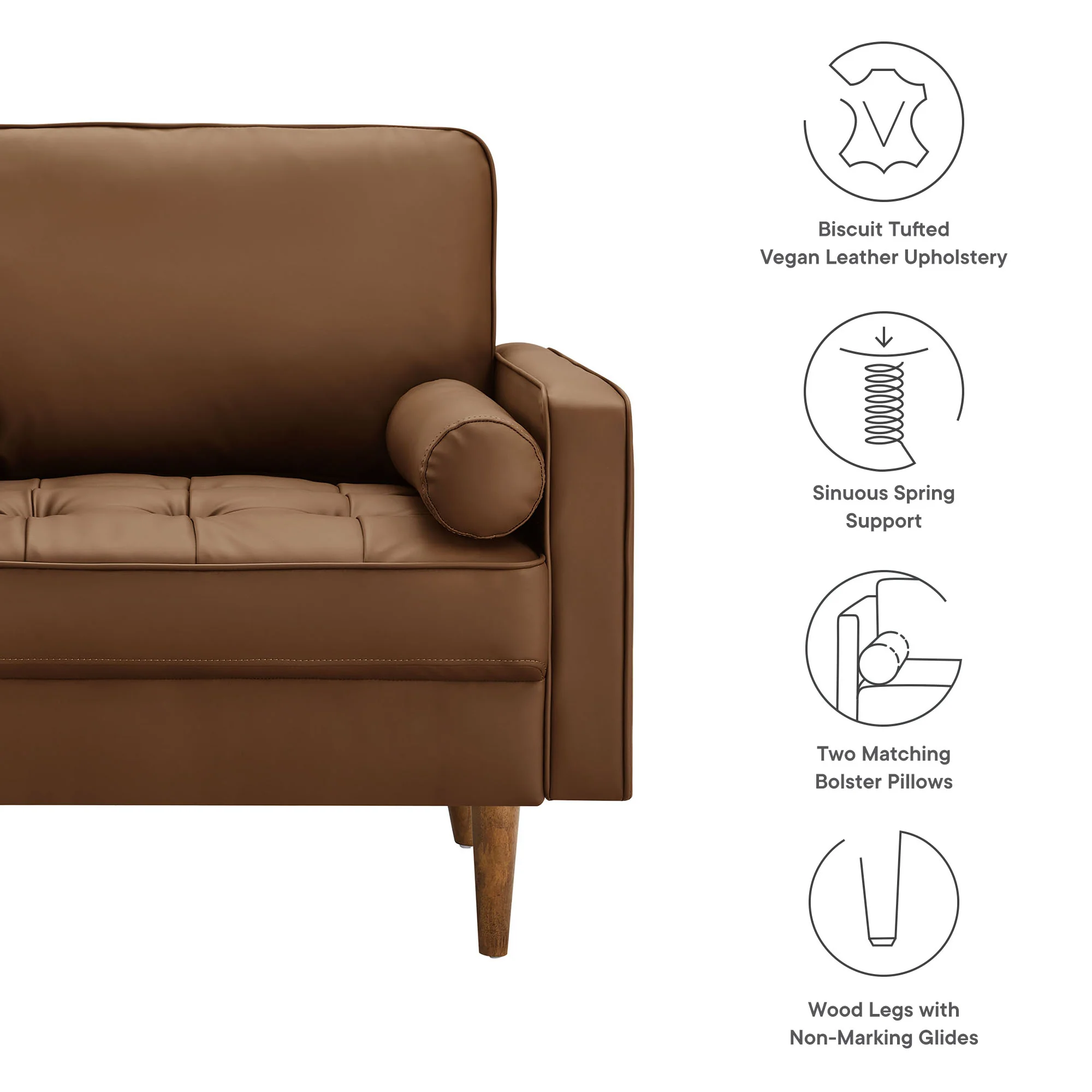 Valour Tufted Vegan Leather Accent Armchair by Modway - Image 8