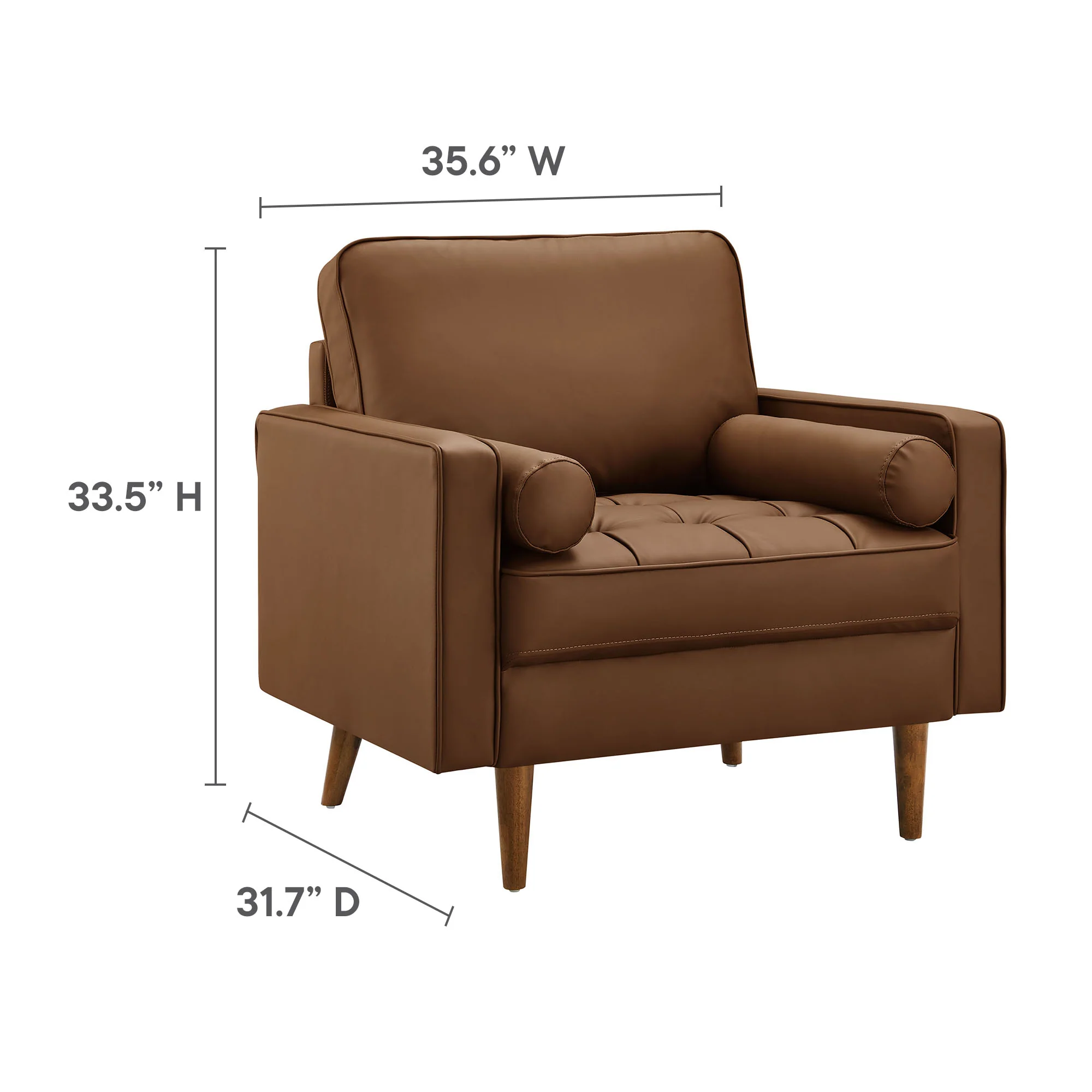 Valour Tufted Vegan Leather Accent Armchair by Modway - Image 9