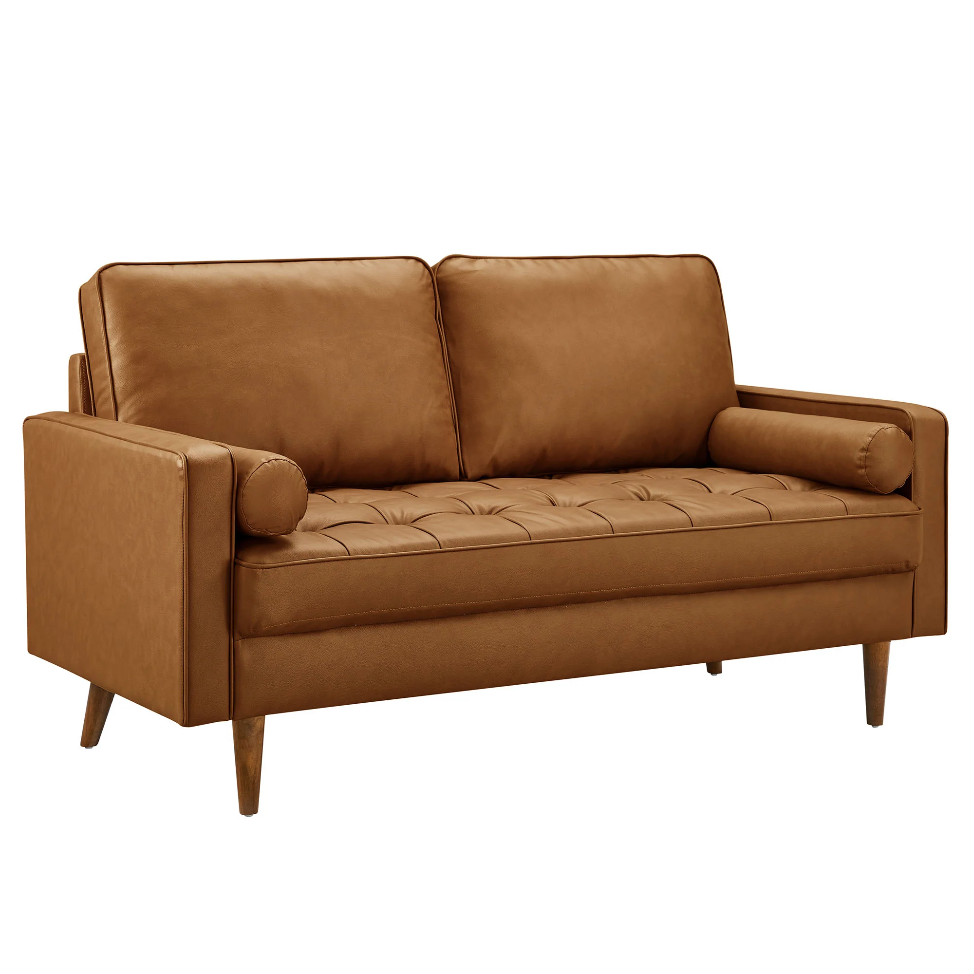 Valour Tufted Vegan Leather Loveseat by Modway - Image 10