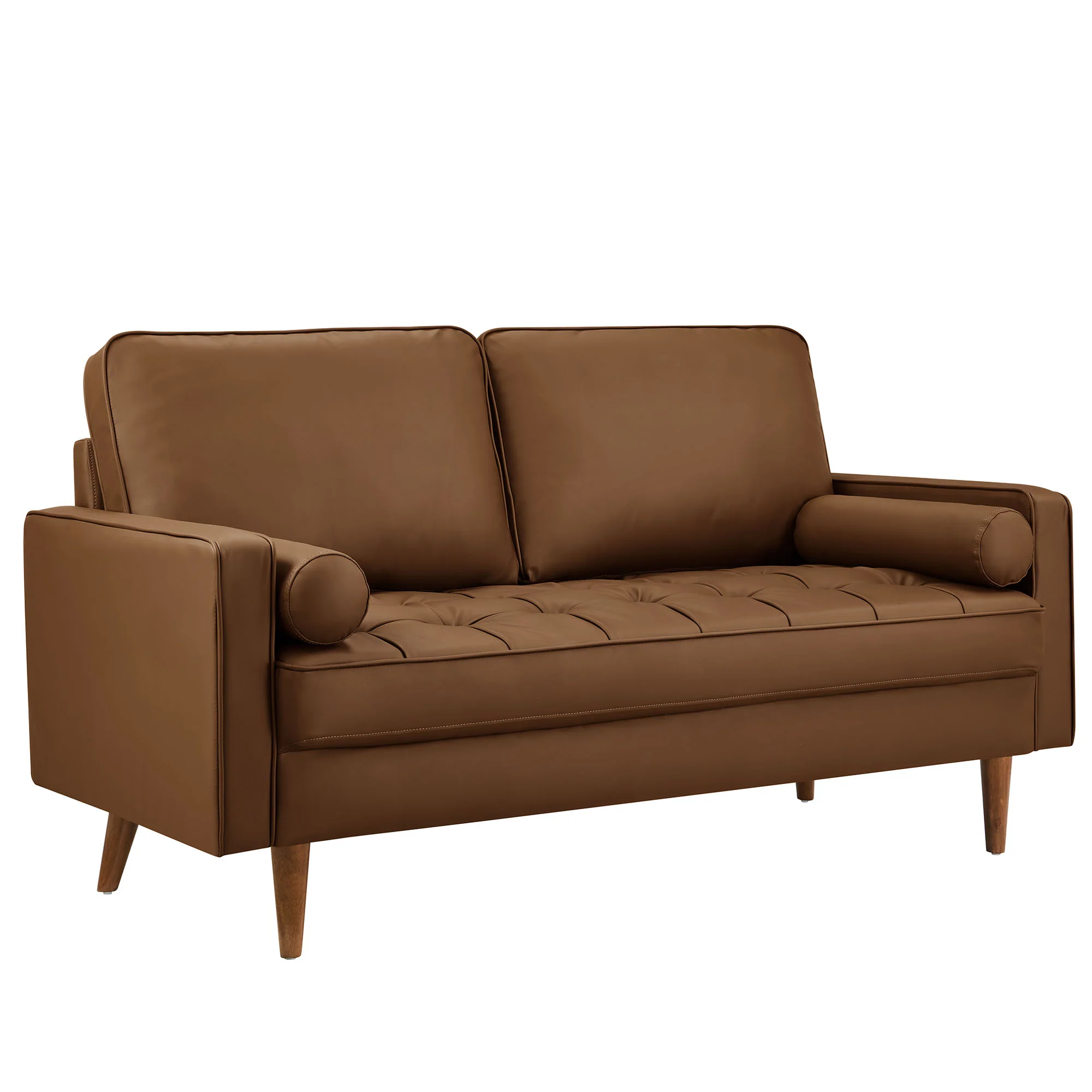 Valour Tufted Vegan Leather Loveseat by Modway - Image 2
