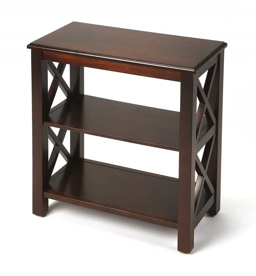 Vance Plantation Cherry Bookcase By Homeroots - Image 2