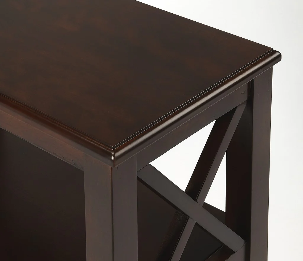 Vance Plantation Cherry Bookcase By Homeroots - Image 3