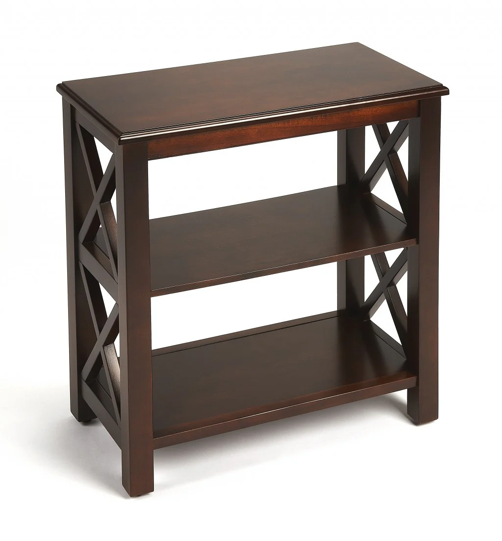 Vance Plantation Cherry Bookcase By Homeroots - Image 4