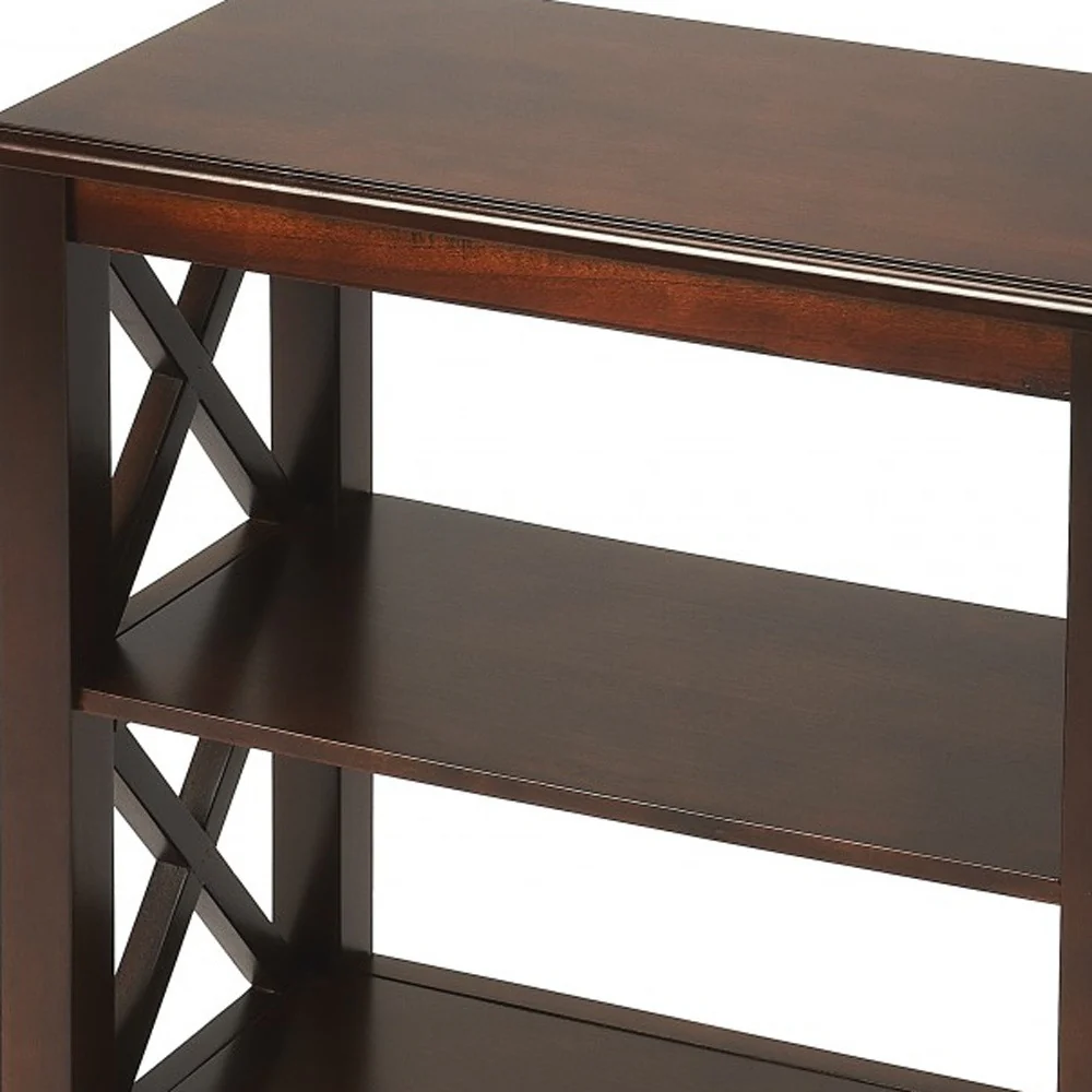 Vance Plantation Cherry Bookcase By Homeroots - Image 6