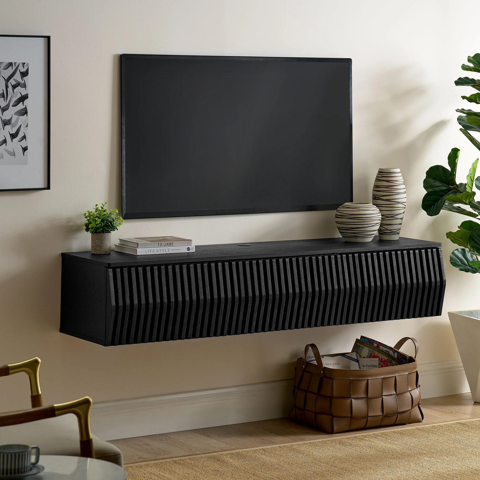 Vaughn 64" Wall Mount TV Stand by Modway - Image 20