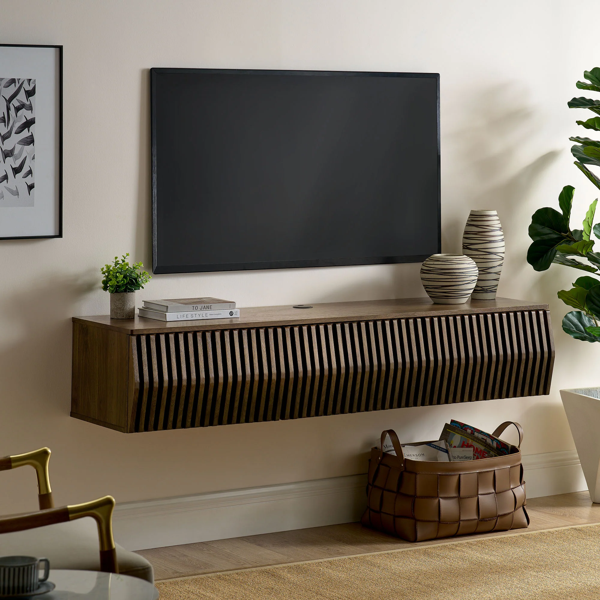 Vaughn 64" Wall Mount TV Stand by Modway - Image 31