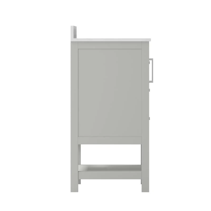 Vega 36 Inch Bathroom Vanity with Sink Open Shelf and 3 Drawers By Flash Furniture - Image 13