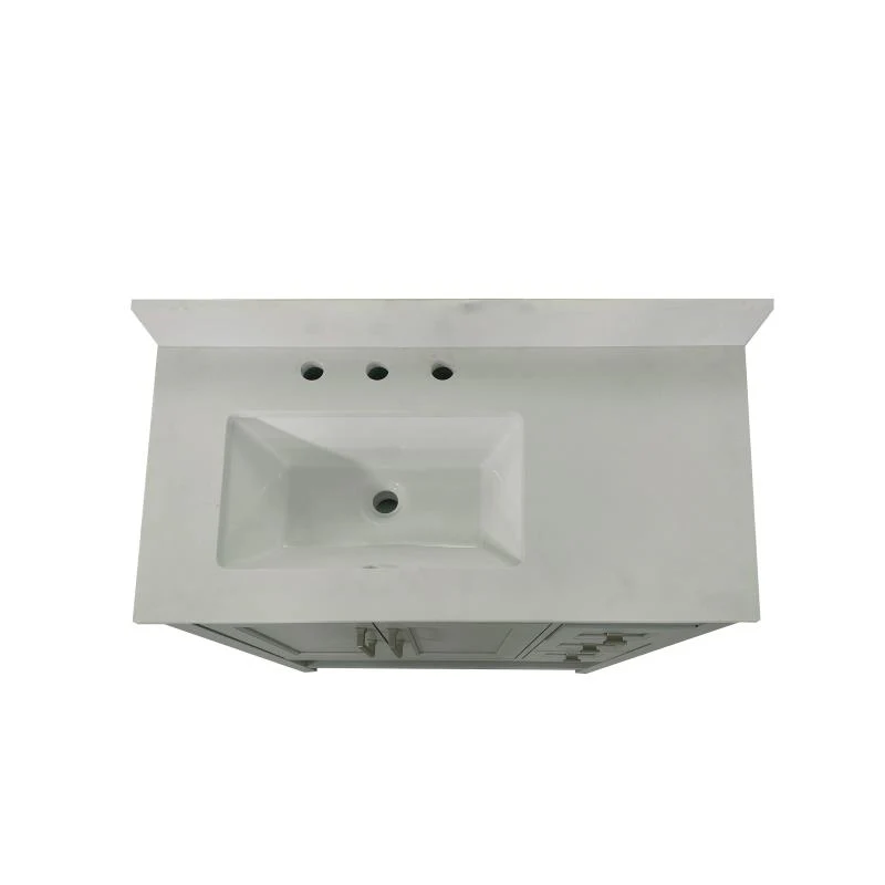 Vega 36 Inch Bathroom Vanity with Sink Open Shelf and 3 Drawers By Flash Furniture - Image 15