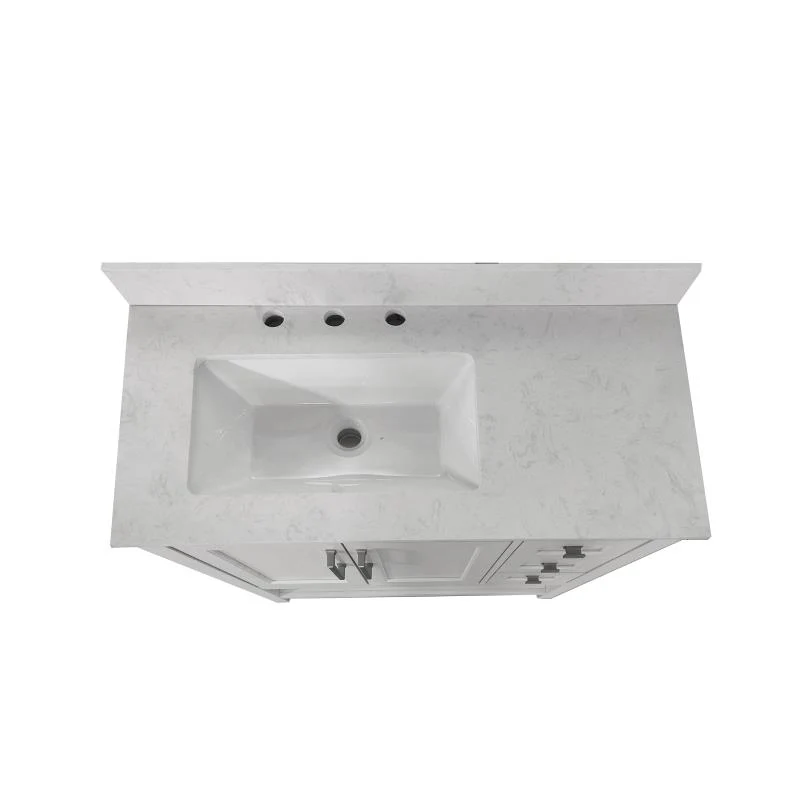 Vega 36 Inch Bathroom Vanity with Sink Open Shelf and 3 Drawers By Flash Furniture - Image 5