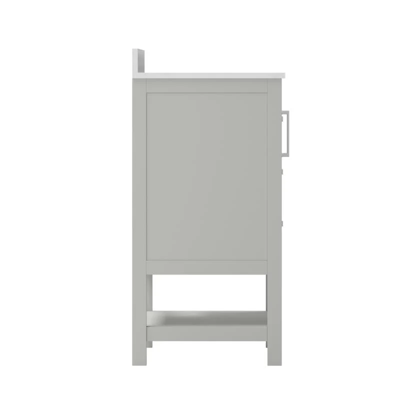 Vega 42 Inch Bathroom Vanity with Sink Open Shelf and 3 Drawers By Flash Furniture - Image 13