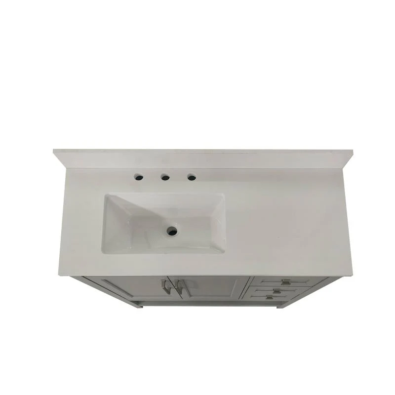 Vega 42 Inch Bathroom Vanity with Sink Open Shelf and 3 Drawers By Flash Furniture - Image 15