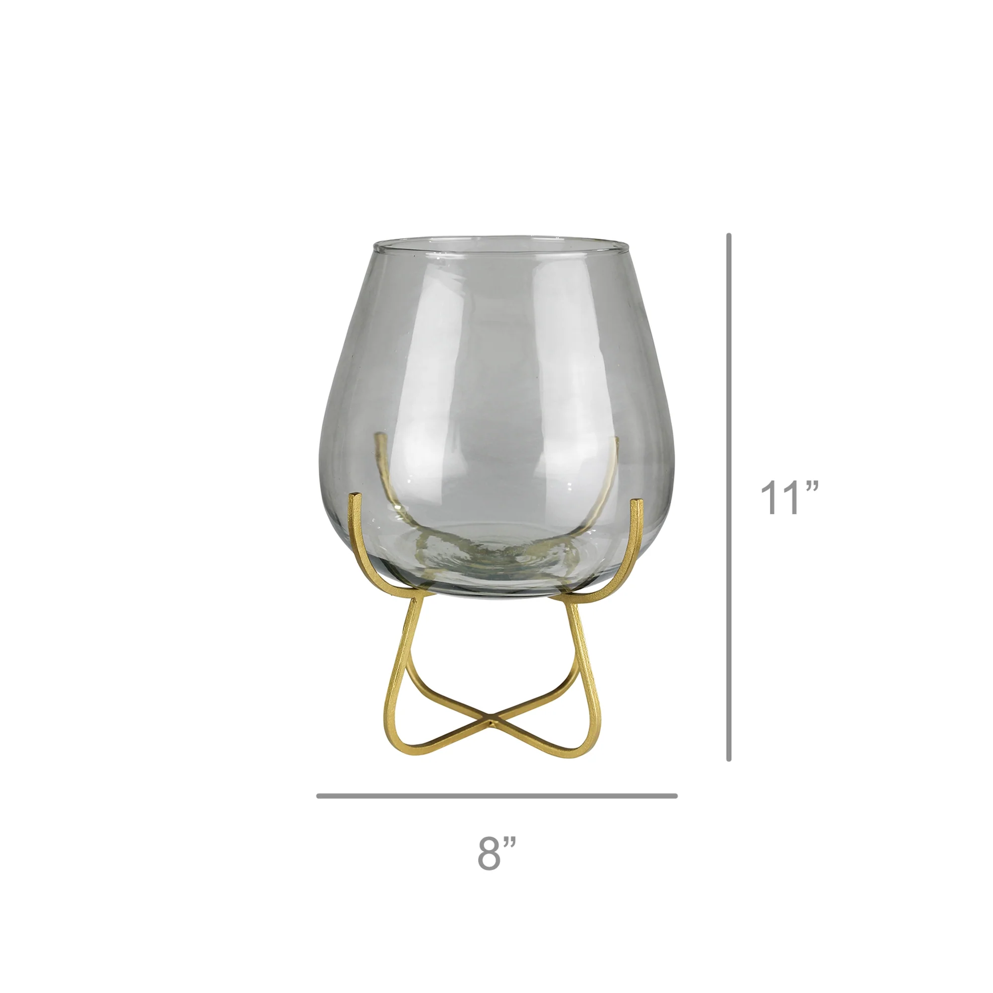 Vella Vase on Gold Stand Set Of 2 By HomArt - Image 4